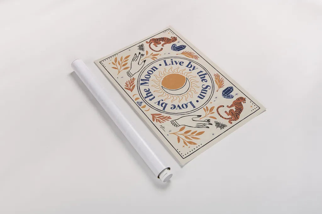 Spooky Symbols VI Light by Janelle Penner. shown as a rolled paper print. Available as archival giclee rolled canvas, fine art paper, or poster print. SKU 78879i.