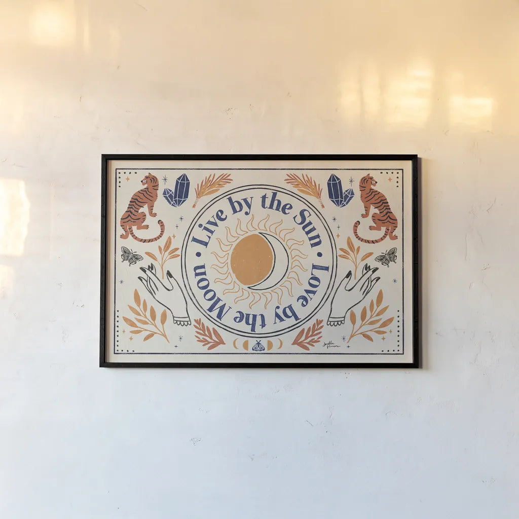 Spooky Symbols VI Light by Janelle Penner. shown as a paper print in a black flame. Available as a archival giclee rolled canvas, fine art paper, or poster print. SKU 78879i.