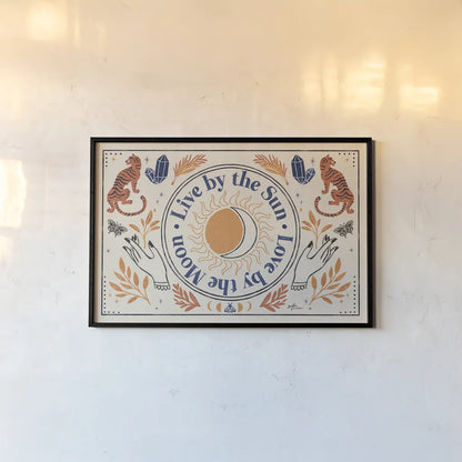 Spooky Symbols VI Light by Janelle Penner. shown as a paper print in a black flame. Available as a archival giclee rolled canvas, fine art paper, or poster print. SKU 78879i.