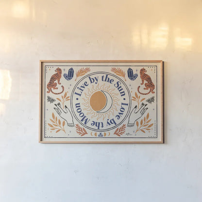 Spooky Symbols VI Light by Janelle Penner. shown as a paper print in a natural frame. Available as a archival giclee rolled canvas, fine art paper, or poster print. SKU 78879i.