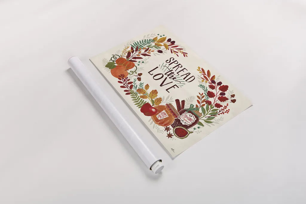 Spread the Love I by Janelle Penner. shown as a rolled paper print. Available as archival giclee rolled canvas, fine art paper, or poster print. SKU 48957i.