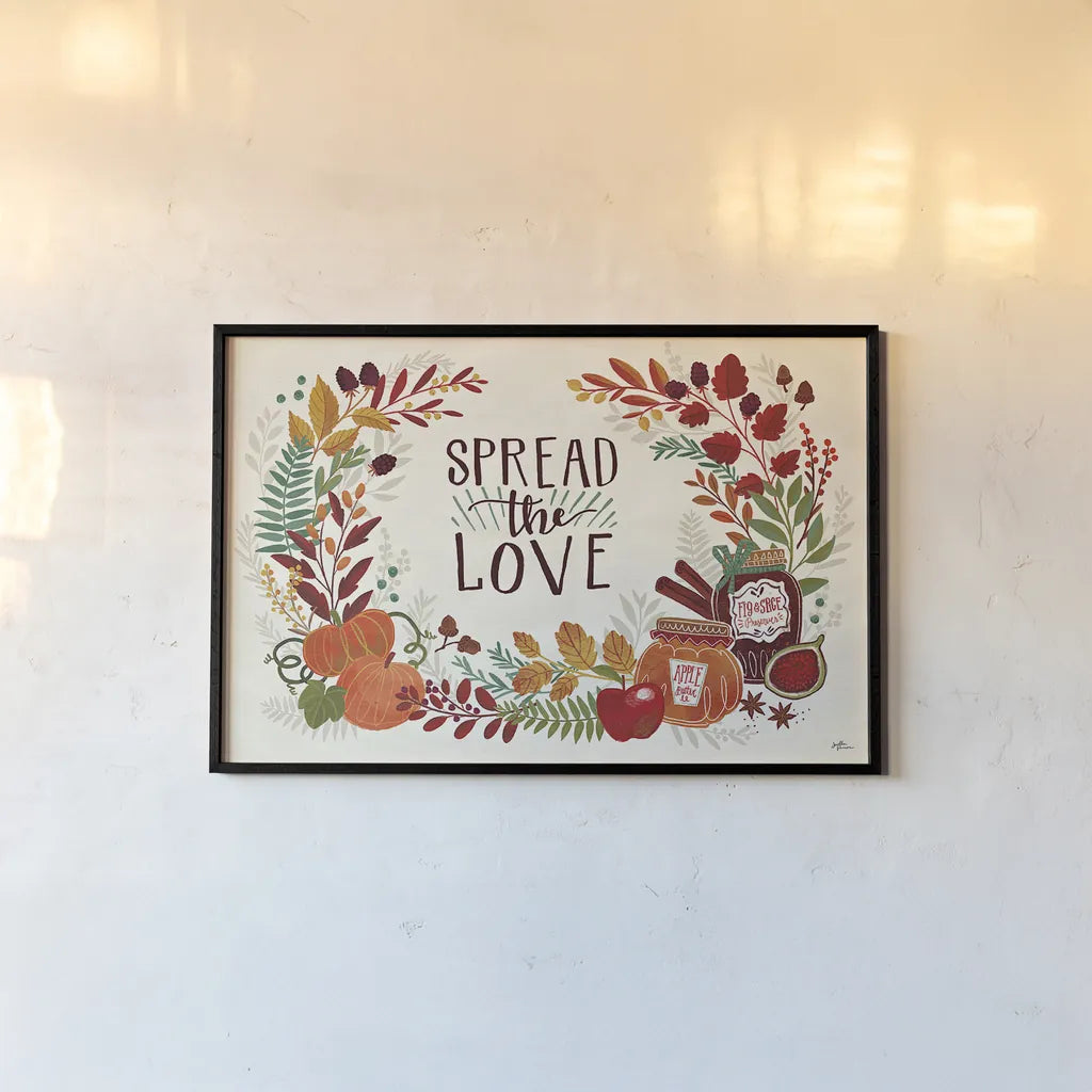 Spread the Love I by Janelle Penner. shown as a paper print in a black flame. Available as a archival giclee rolled canvas, fine art paper, or poster print. SKU 48957i.
