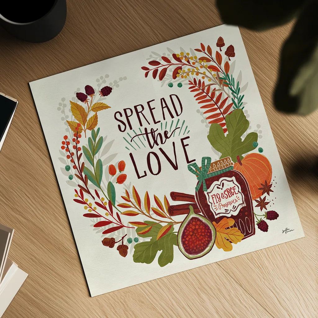 Spread the Love II by Janelle Penner. Shown as a detailed flat fine art print, highlighting archival giclee quality. Available as an archival giclee rolled canvas, fine art paper, or poster print. SKU 48958a.
