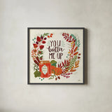 Spread the Love IV by Janelle Penner. Shown in a sleek black glass frame for a contemporary gallery look. Available as an archival giclee rolled canvas, fine art paper, or poster print. SKU 48960a.