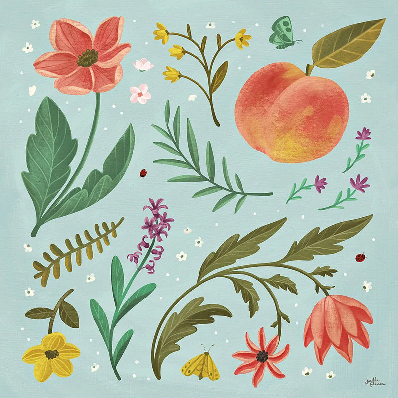 Spring Botanical II by Janelle Penner. SKU 53478a. Archival Giclee Fine art print for wall decor.