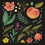 Spring Botanical II Black by Janelle Penner. SKU 53484a. Archival Giclee Fine art print for wall decor.