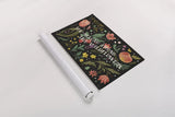 Spring Botanical IV Black by Janelle Penner. shown as a rolled paper print. Available as archival giclee rolled canvas, fine art paper, or poster print. SKU 53486i.