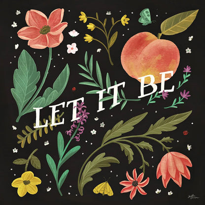 Spring Botanical V Black by Janelle Penner. SKU 53487a. Archival Giclee Fine art print for wall decor.