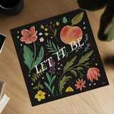 Spring Botanical V Black by Janelle Penner. Shown as a detailed flat fine art print, highlighting archival giclee quality. Available as an archival giclee rolled canvas, fine art paper, or poster print. SKU 53487a.