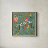 Spring Botanicals VI Sage by Janelle Penner. Shown in a natural wood glass frame for a timeless modern aesthetic. Available as an archival giclee rolled canvas, fine art paper, or poster print. SKU 69173a.