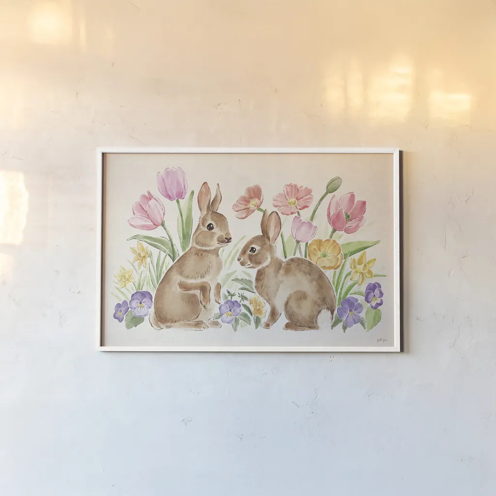 Spring Spirit I by Janelle Penner. shown as a paper print in a white frame. Available as a archival giclee rolled canvas, fine art paper, or poster print. SKU 72838i.