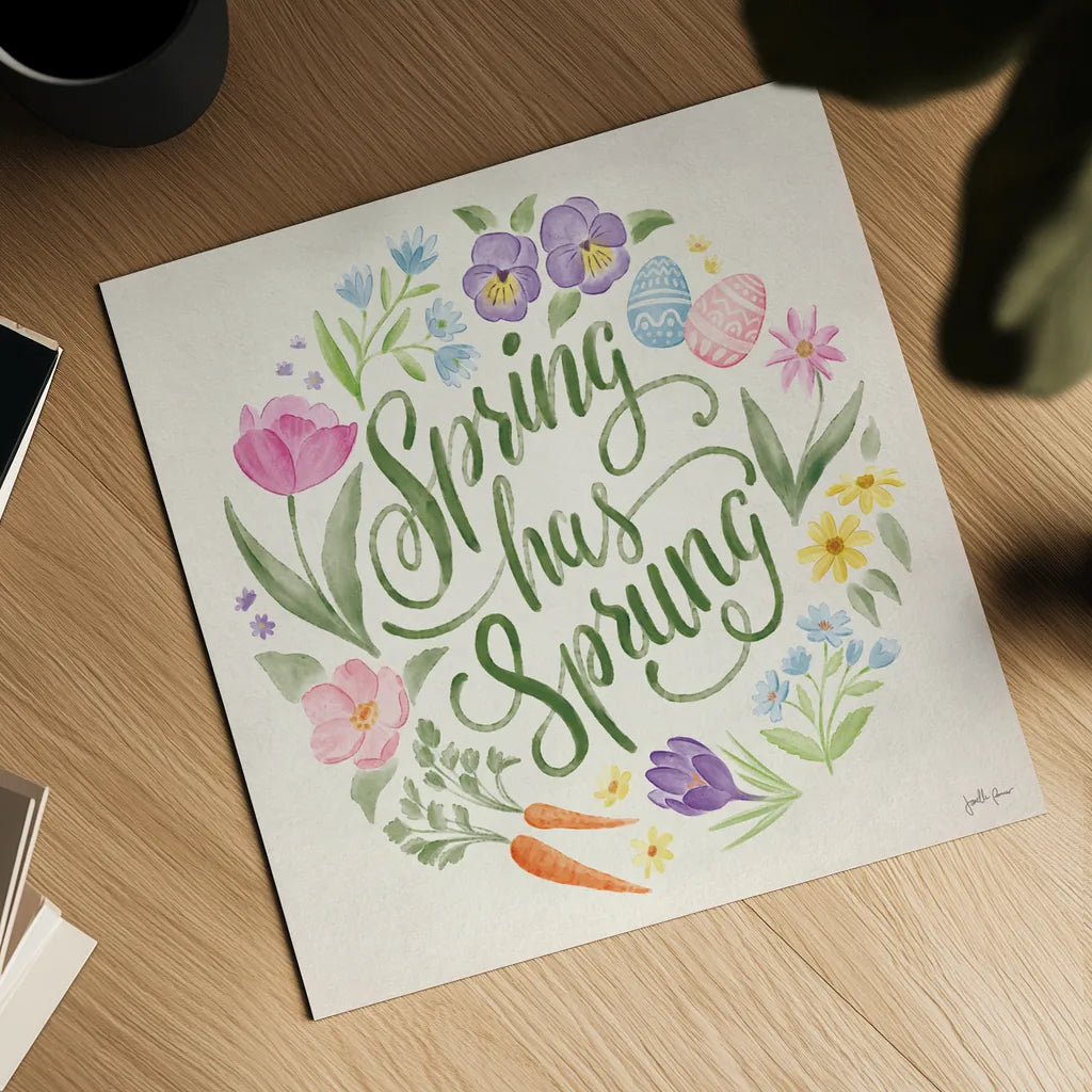 Spring Spirit IV by Janelle Penner. Shown as a detailed flat fine art print, highlighting archival giclee quality. Available as an archival giclee rolled canvas, fine art paper, or poster print. SKU 72841a.