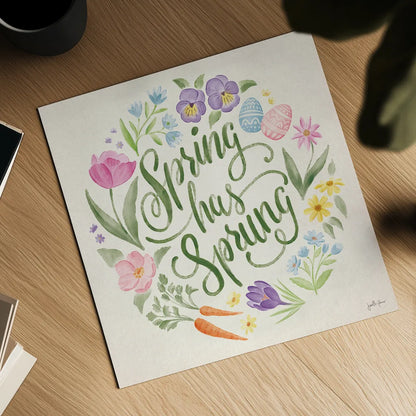 Spring Spirit IV by Janelle Penner. Shown as a detailed flat fine art print, highlighting archival giclee quality. Available as an archival giclee rolled canvas, fine art paper, or poster print. SKU 72841a.