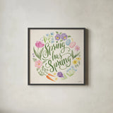 Spring Spirit IV by Janelle Penner. Shown in a sleek black glass frame for a contemporary gallery look. Available as an archival giclee rolled canvas, fine art paper, or poster print. SKU 72841a.