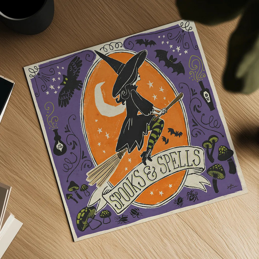 Stay Creepy II by Janelle Penner. Shown as a detailed flat fine art print, highlighting archival giclee quality. Available as an archival giclee rolled canvas, fine art paper, or poster print. SKU 48276a.