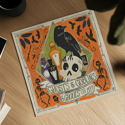 Stay Creepy IV by Janelle Penner. Shown as a detailed flat fine art print, highlighting archival giclee quality. Available as an archival giclee rolled canvas, fine art paper, or poster print. SKU 48278a.