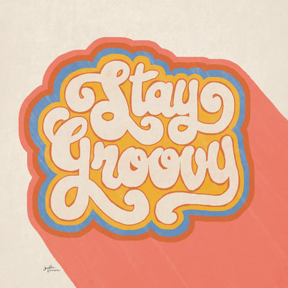 Stay Groovy I Bright by Janelle Penner. SKU 70947a. Archival Giclee Fine art print for wall decor.