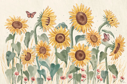 Sunflower Season I Bright by Janelle Penner. SKU 77835i. Archival Giclee Fine art print for wall decor.