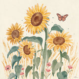 Sunflower Season III Bright by Janelle Penner. SKU 77837a. Archival Giclee Fine art print for wall decor.