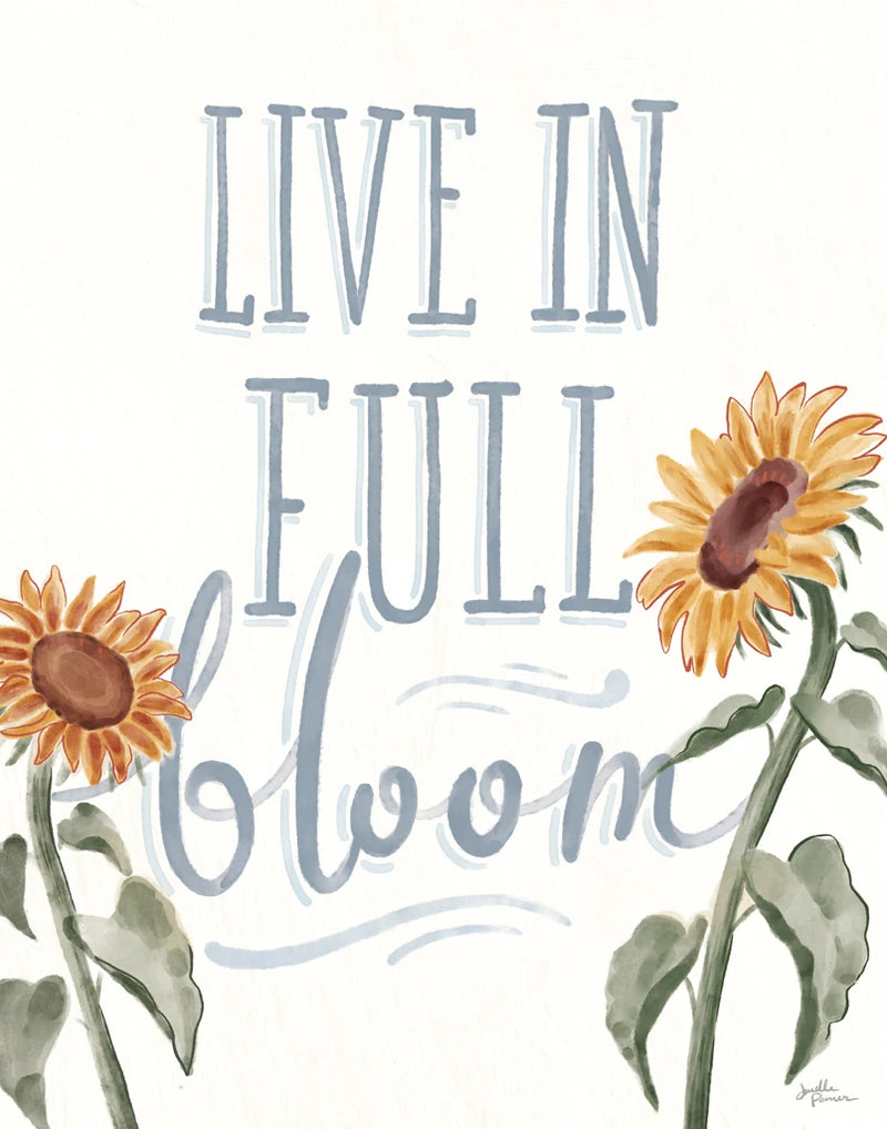 Sunflower Season VI White by Janelle Penner