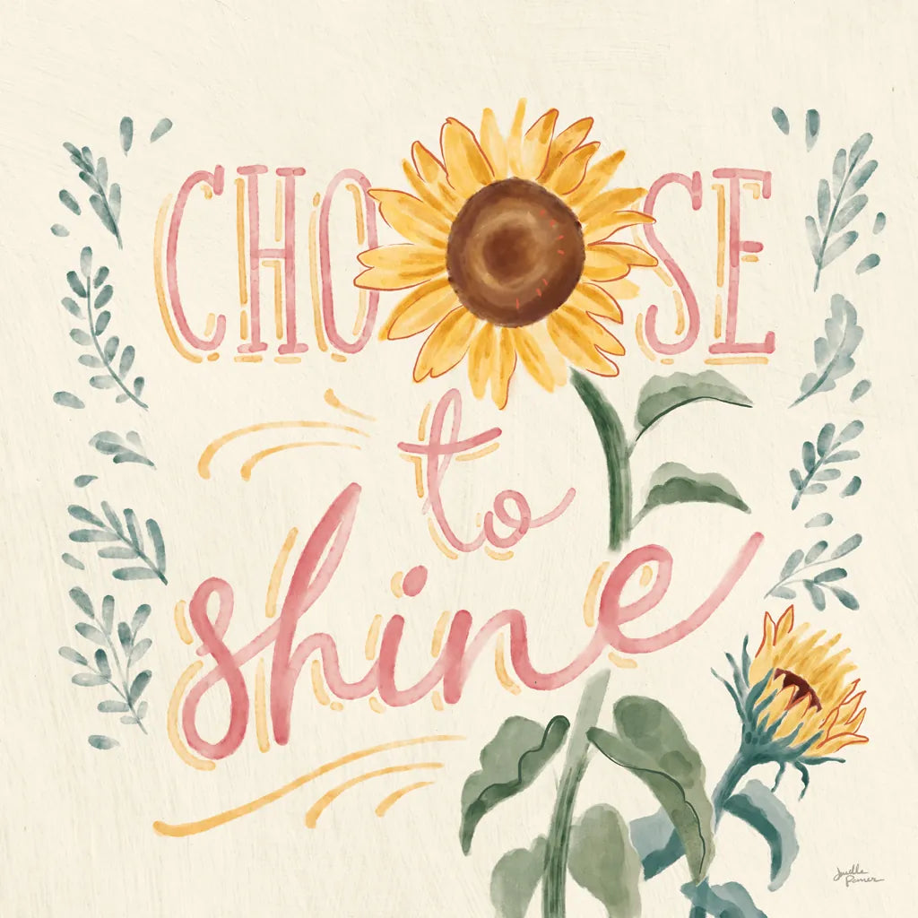 Sunflower Season VII Bright by Janelle Penner. SKU 77841a. Archival Giclee Fine art print for wall decor.