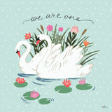 Swan Lake III Mint by Janelle Penner. SKU 39237a. Archival Giclee Fine art print for wall decor.