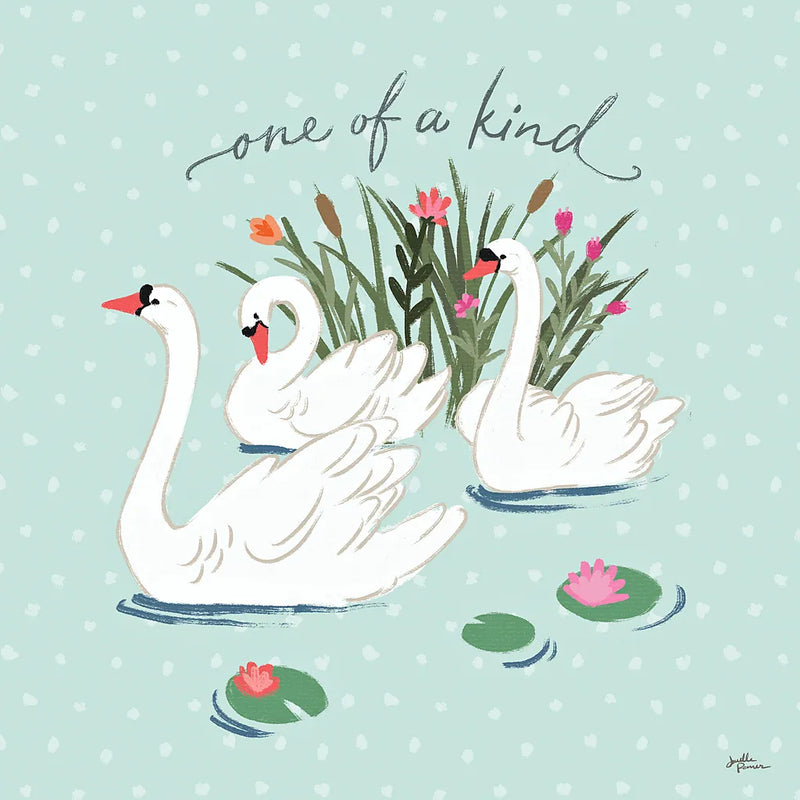 Swan Lake V Mint by Janelle Penner. SKU 39239a. Archival Giclee Fine art print for wall decor.