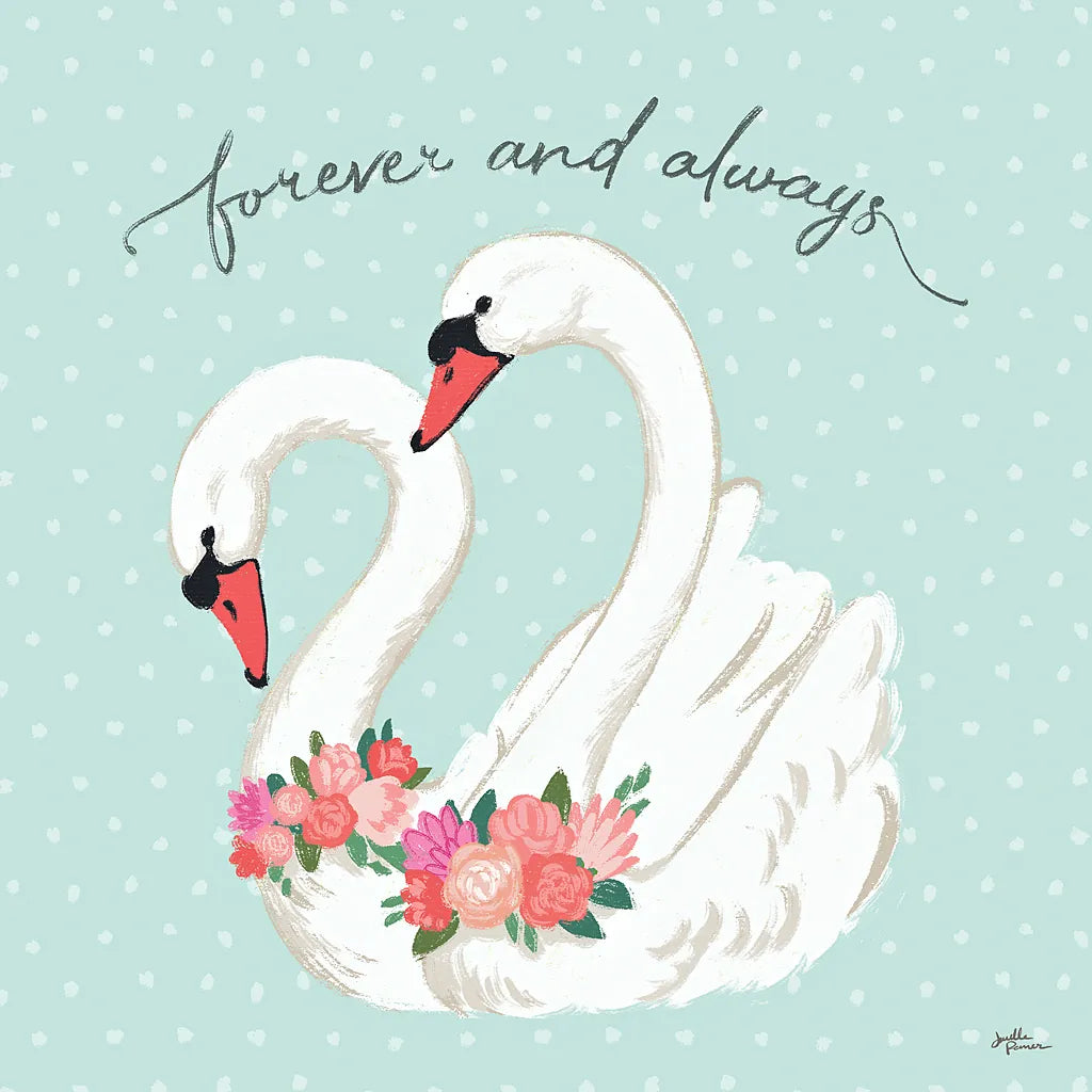 Swan Lake VI Mint by Janelle Penner. SKU 39240a. Archival Giclee Fine art print for wall decor.