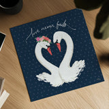 Swan Lake VII by Janelle Penner. Shown as a detailed flat fine art print, highlighting archival giclee quality. Available as an archival giclee rolled canvas, fine art paper, or poster print. SKU 39234a.