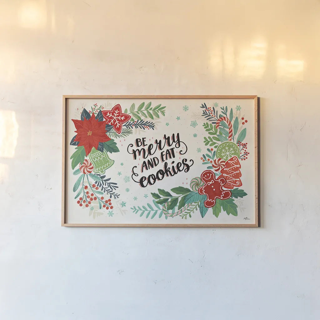 Sweet Christmas I by Janelle Penner. shown as a paper print in a natural frame. Available as a archival giclee rolled canvas, fine art paper, or poster print. SKU 51589i.