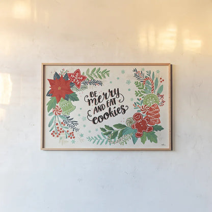 Sweet Christmas I by Janelle Penner. shown as a paper print in a natural frame. Available as a archival giclee rolled canvas, fine art paper, or poster print. SKU 51589i.