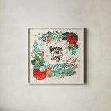 Sweet Christmas II by Janelle Penner. Shown in a crisp white glass frame for a clean and minimalist style. Available as an archival giclee rolled canvas, fine art paper, or poster print. SKU 51590a.