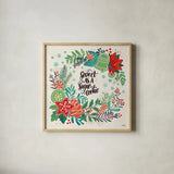 Sweet Christmas IV by Janelle Penner. Shown in a natural wood glass frame for a timeless modern aesthetic. Available as an archival giclee rolled canvas, fine art paper, or poster print. SKU 51592a.