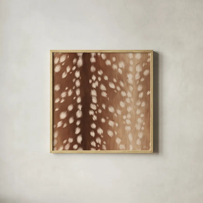 Sweet Fawn I by Janelle Penner. Shown in a natural wood glass frame for a timeless modern aesthetic. Available as an archival giclee rolled canvas, fine art paper, or poster print. SKU 47403a.