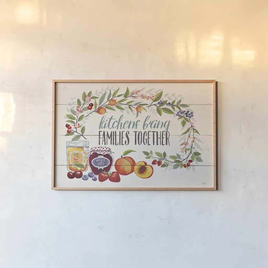 Sweet Life I by Janelle Penner. shown as a paper print in a natural frame. Available as a archival giclee rolled canvas, fine art paper, or poster print. SKU 30909i.