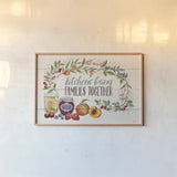 Sweet Life I by Janelle Penner. shown as a paper print in a natural frame. Available as a archival giclee rolled canvas, fine art paper, or poster print. SKU 30909i.