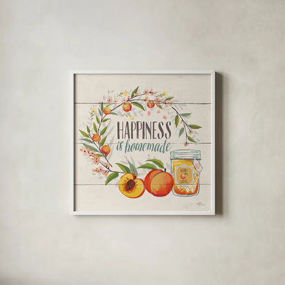 Sweet Life II by Janelle Penner. Shown in a crisp white glass frame for a clean and minimalist style. Available as an archival giclee rolled canvas, fine art paper, or poster print. SKU 30910a.