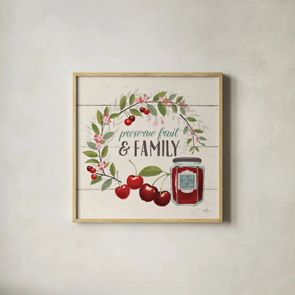 Sweet Life III by Janelle Penner. Shown in a natural wood glass frame for a timeless modern aesthetic. Available as an archival giclee rolled canvas, fine art paper, or poster print. SKU 30911a.