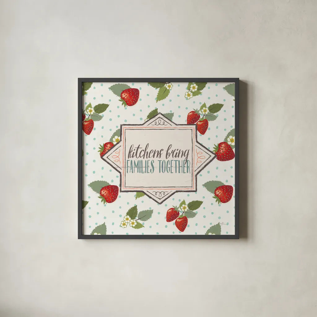 Sweet Life IX White v2 by Janelle Penner. Shown in a sleek black glass frame for a contemporary gallery look. Available as an archival giclee rolled canvas, fine art paper, or poster print. SKU 46178a.