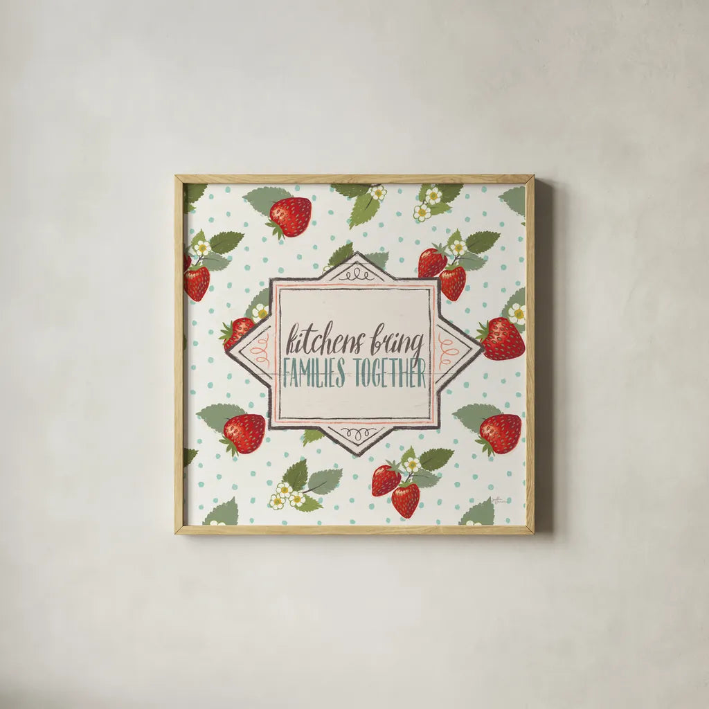 Sweet Life IX White v2 by Janelle Penner. Shown in a natural wood glass frame for a timeless modern aesthetic. Available as an archival giclee rolled canvas, fine art paper, or poster print. SKU 46178a.