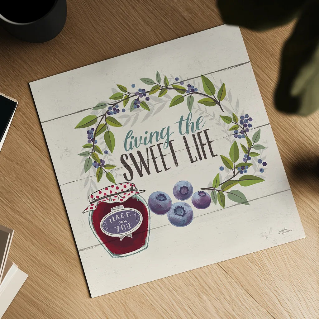Sweet Life V by Janelle Penner. Shown as a detailed flat fine art print, highlighting archival giclee quality. Available as an archival giclee rolled canvas, fine art paper, or poster print. SKU 30913a.