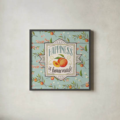 Sweet Life VI by Janelle Penner. Shown in a sleek black glass frame for a contemporary gallery look. Available as an archival giclee rolled canvas, fine art paper, or poster print. SKU 30914a.