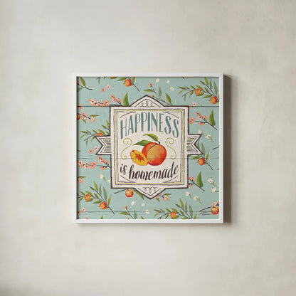 Sweet Life VI by Janelle Penner. Shown in a crisp white glass frame for a clean and minimalist style. Available as an archival giclee rolled canvas, fine art paper, or poster print. SKU 30914a.