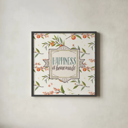 Sweet Life VI White v2 by Janelle Penner. Shown in a sleek black glass frame for a contemporary gallery look. Available as an archival giclee rolled canvas, fine art paper, or poster print. SKU 46177a.