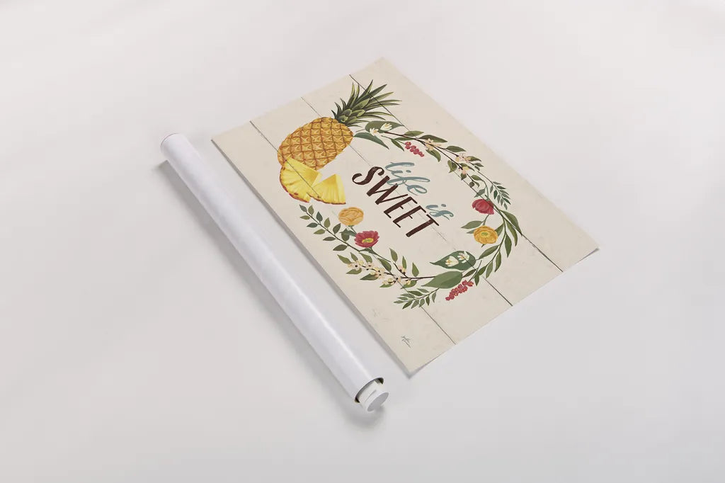 Sweet Life X by Janelle Penner. shown as a rolled paper print. Available as archival giclee rolled canvas, fine art paper, or poster print. SKU 35903i.