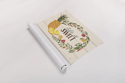 Sweet Life X by Janelle Penner. shown as a rolled paper print. Available as archival giclee rolled canvas, fine art paper, or poster print. SKU 35903i.