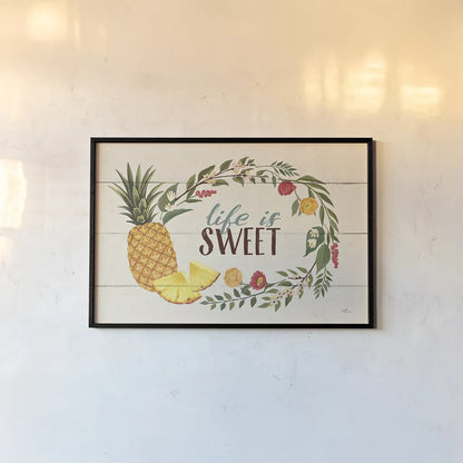 Sweet Life X by Janelle Penner. shown as a paper print in a black flame. Available as a archival giclee rolled canvas, fine art paper, or poster print. SKU 35903i.
