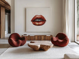 Sweets II by Janelle Penner. Shown as extra-large giant wall art in a modern living room. Available as an archival giclee rolled canvas, fine art paper, or poster print. SKU 67636a.