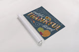 Thankful I Blue by Janelle Penner. shown as a rolled paper print. Available as archival giclee rolled canvas, fine art paper, or poster print. SKU 43098i.