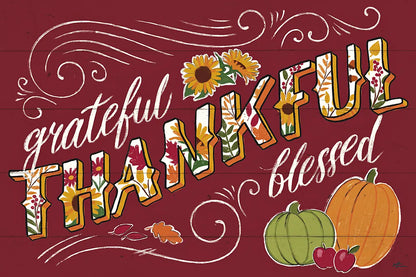 Thankful I Red by Janelle Penner. SKU 45431i. Archival Giclee Fine art print for wall decor.